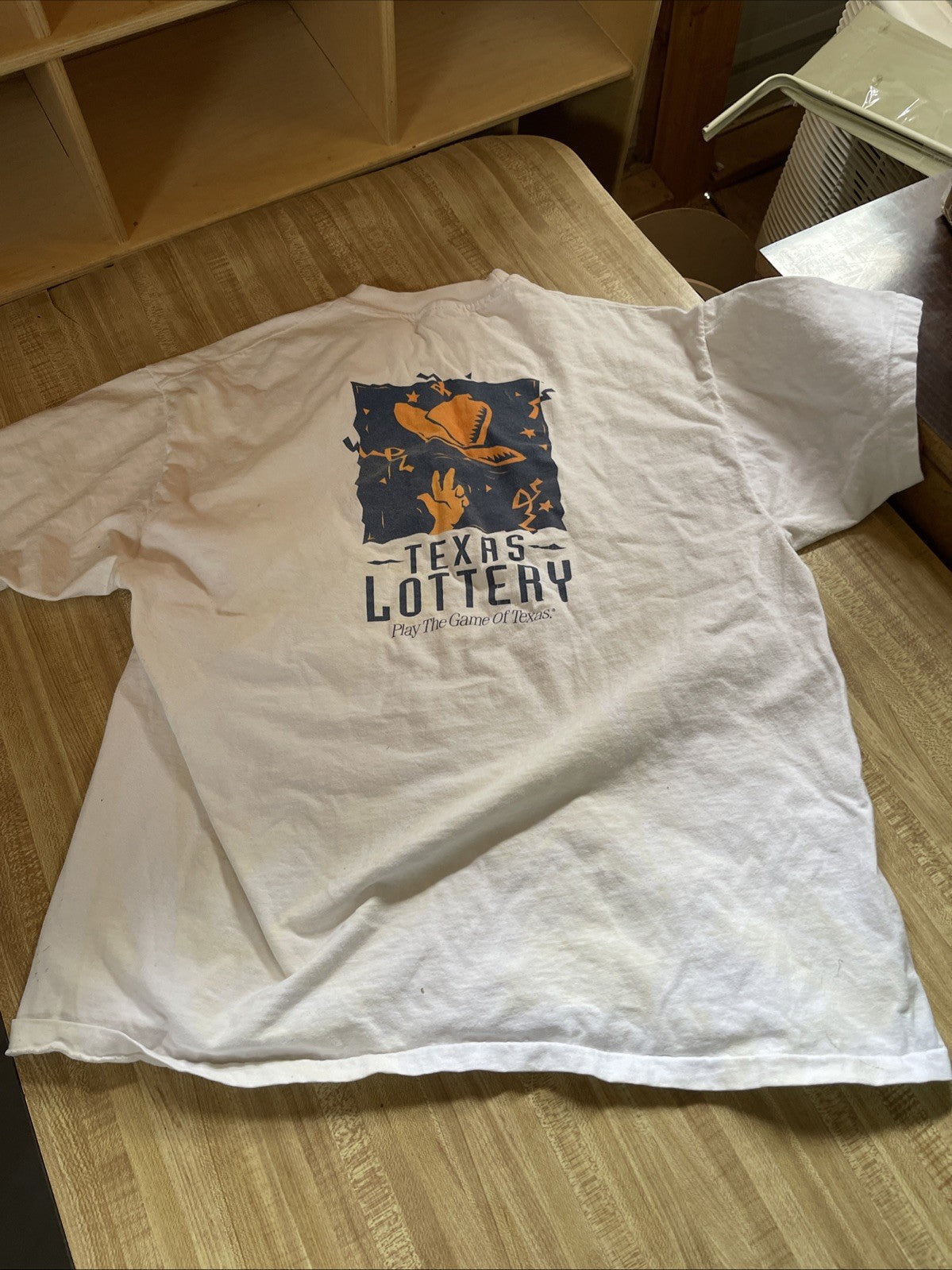 Vintage Hanes Beefy T Shirt Texas Lottery XL Made In USA