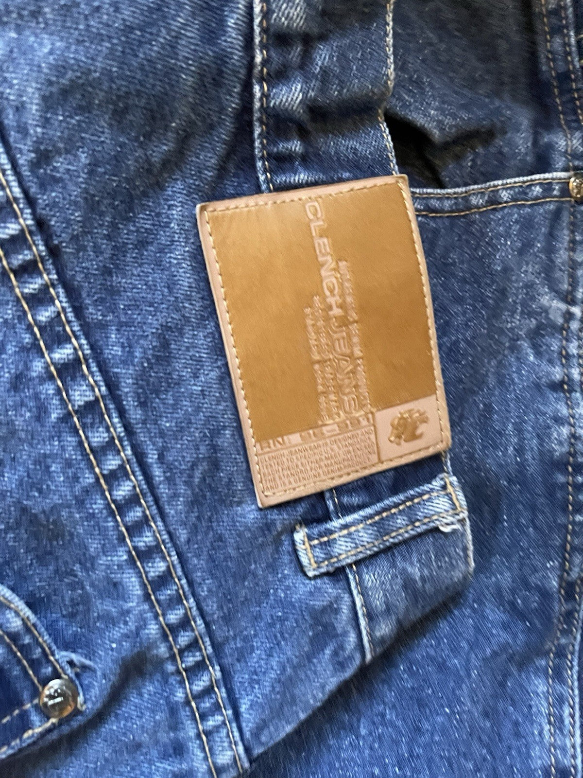 Clench Carpenter Jeans Wide Leg Y2K Hiphop Streetwear 36/32