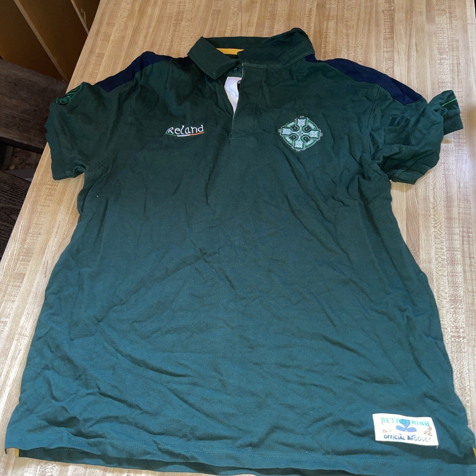 Retro Irish Ireland Polo Large 
