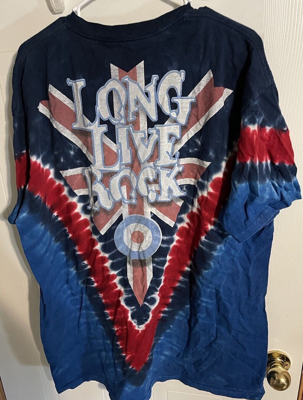 Vintage Liquid Blue T Shirt Mens Size 2XL The Who Long Live Rock Tie Dye Y2K