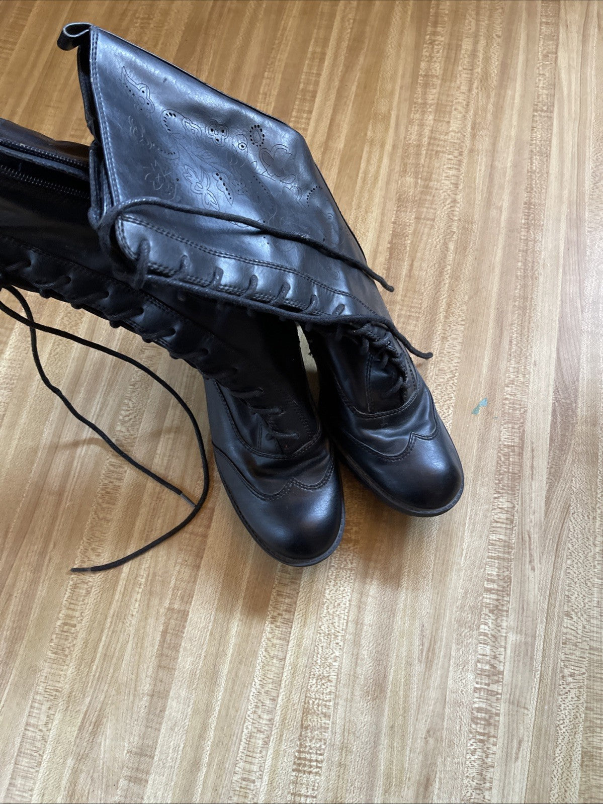 Arizona Side Zip Lace Up Boots 8