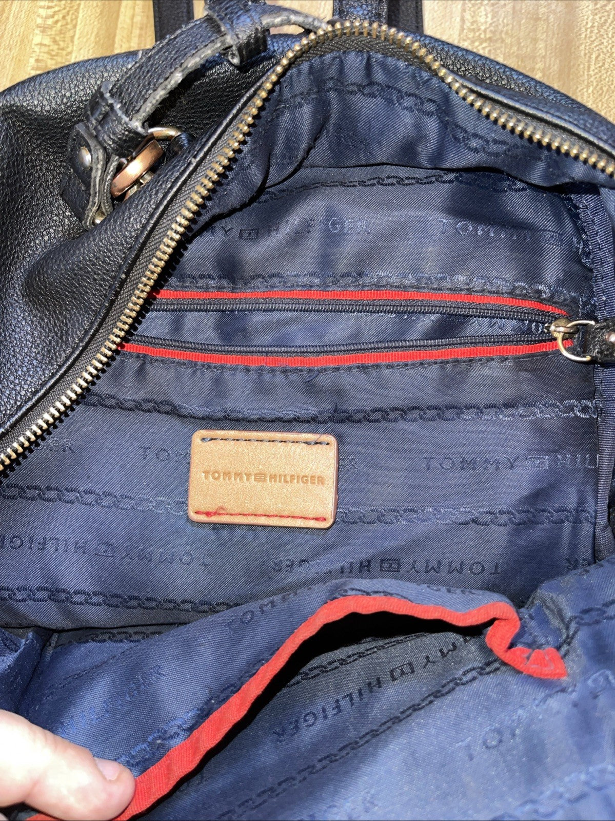 Tommy Hilfiger Leather Backpack Purse