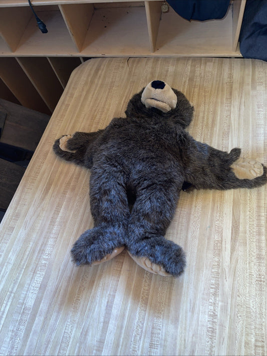 Saxon Publishing Max The Bear Hand Puppet Brown Tan Plush Stuffed Animal 