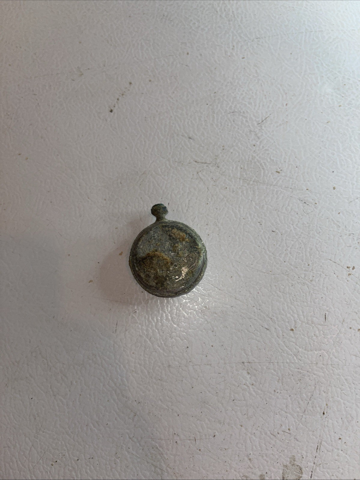 Old Pocket Watch Or Picture Holder As Is For Parts Heavily Encrusted