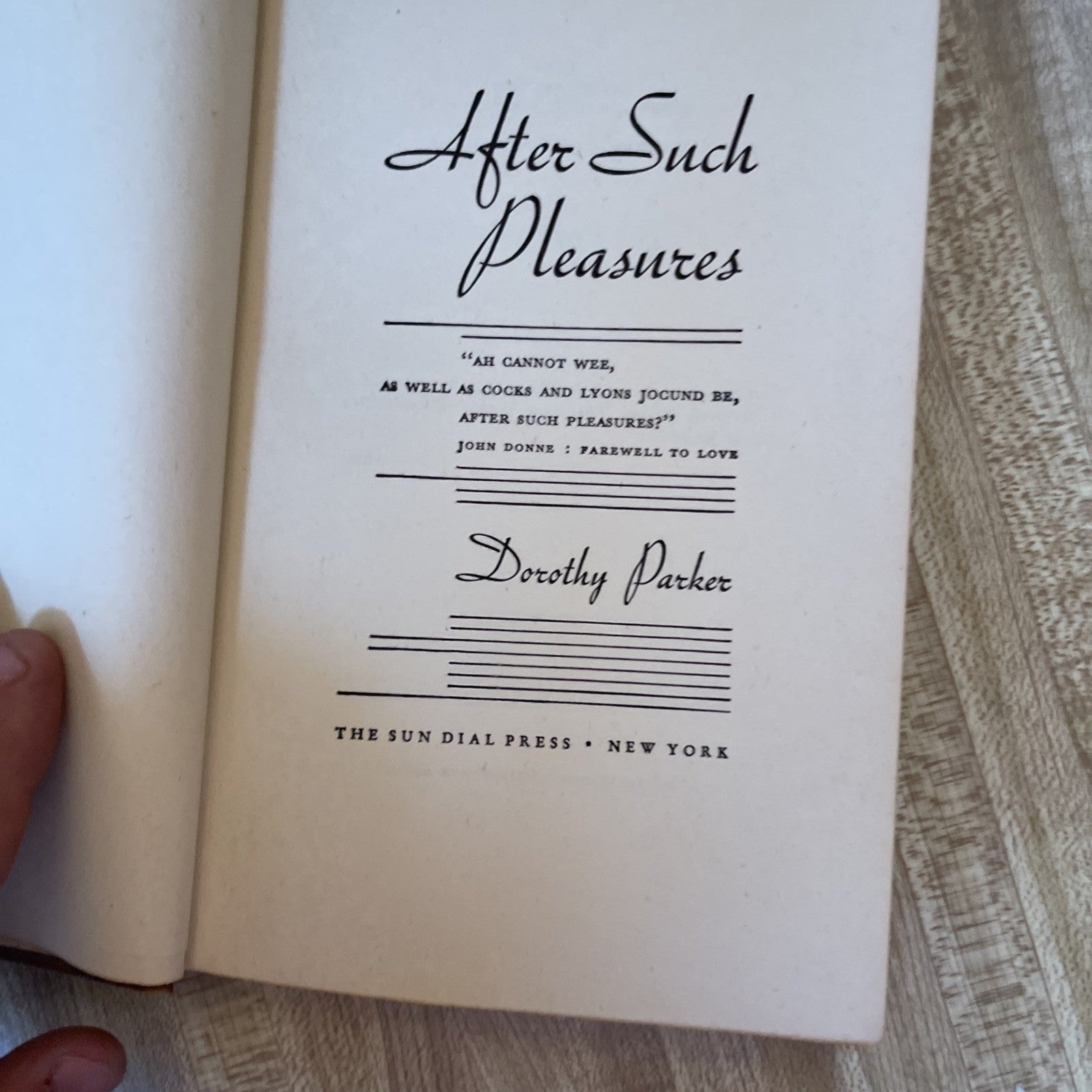After Such Pleasures Hardcover 