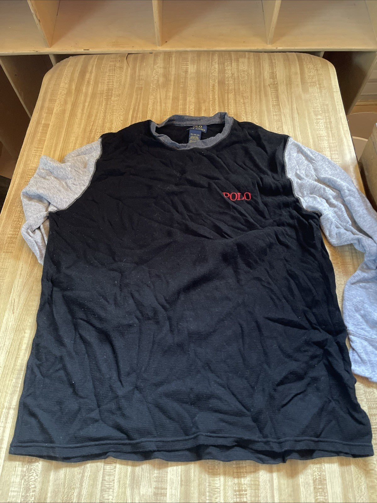 polo ralph lauren waffle thermal shirt xxl