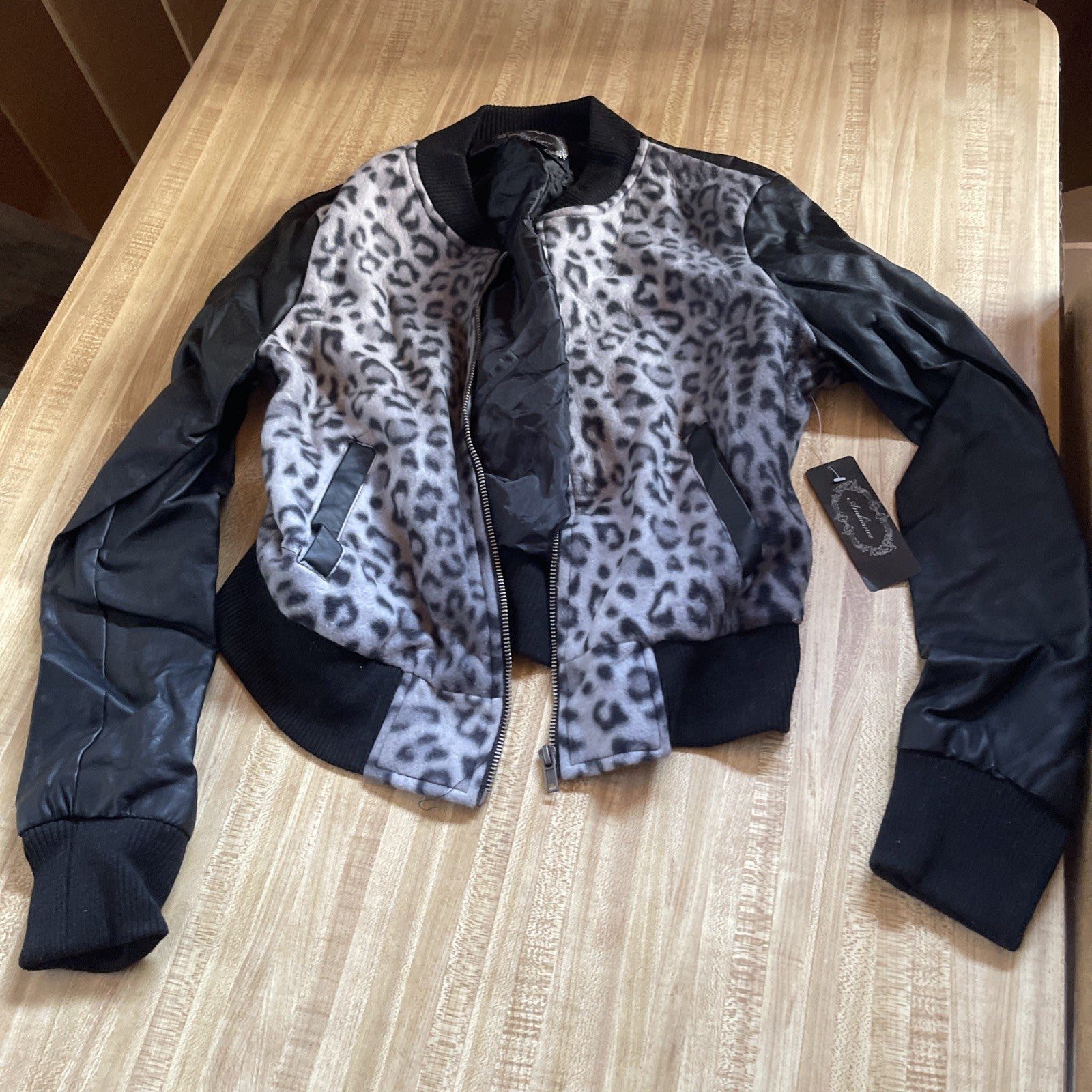 Ambiance Bomber Jacket Large NWT 