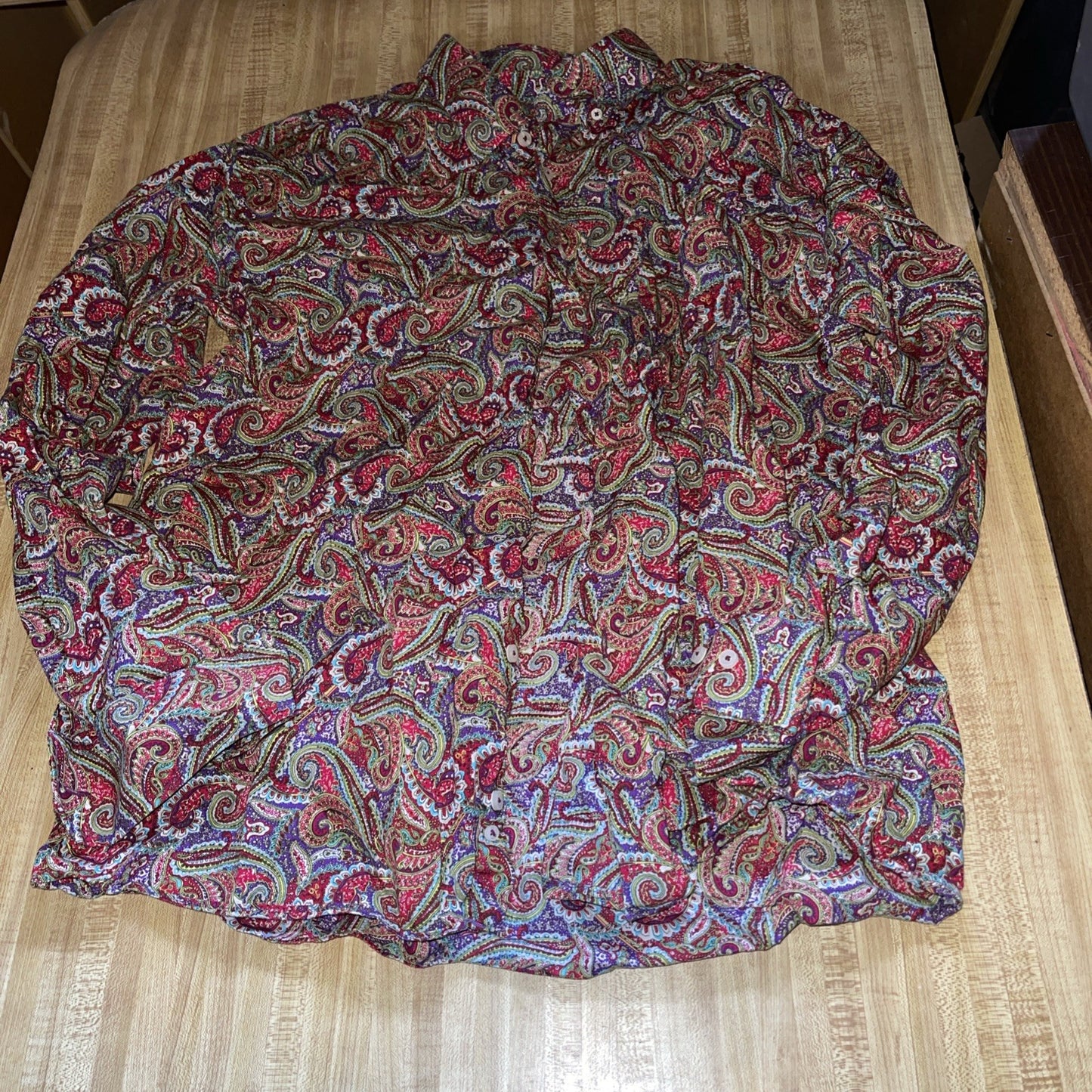 alan flusser paisley shirt xxl