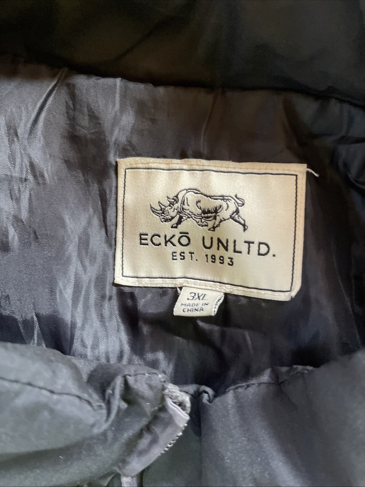 Ecko Unltd Camo Puffer Vest 3XL Hiphop Streetwear Y2K