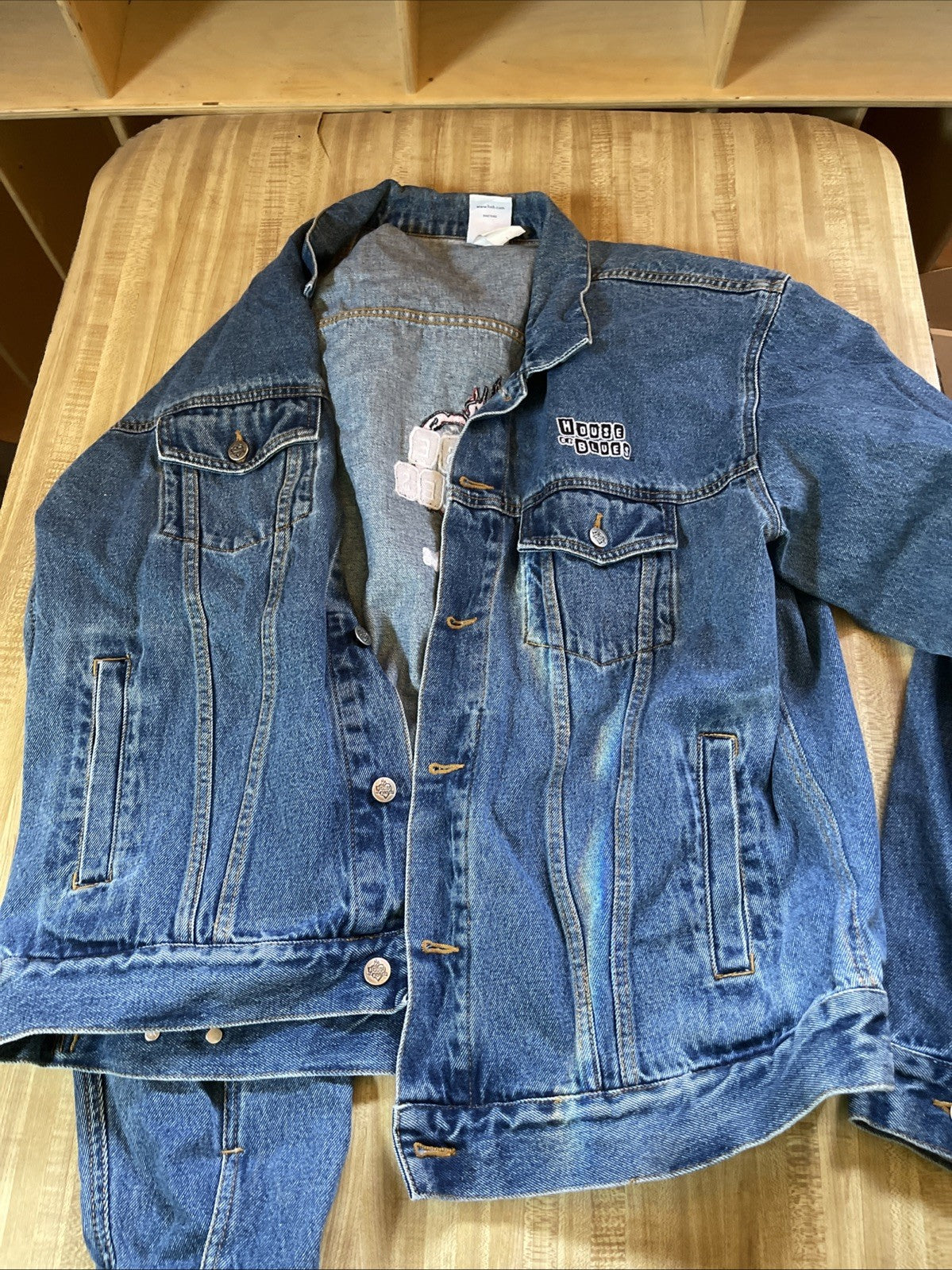 Vintage House Of Blues Las Vegas Denim Jacket Large Made In USA 