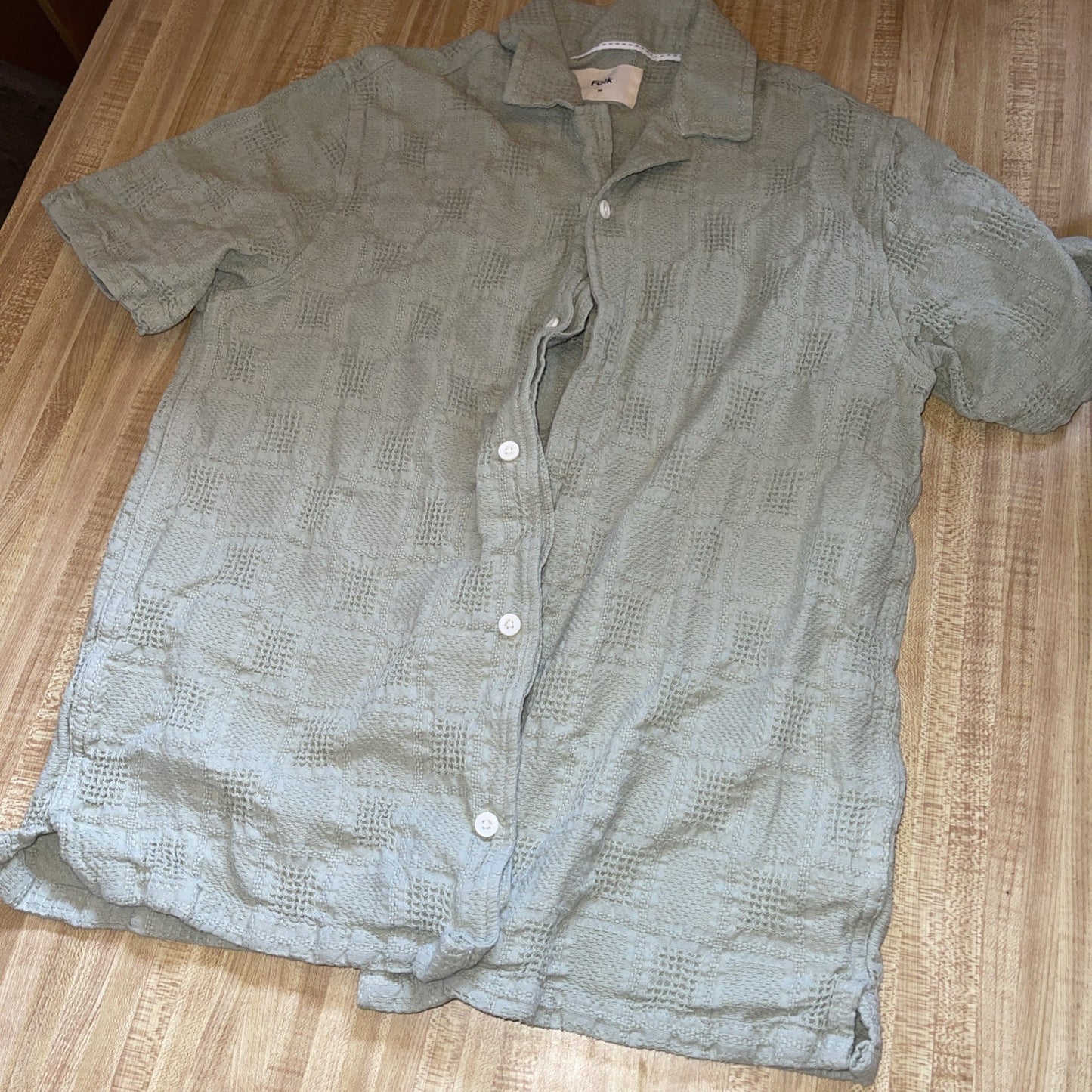Folk Button Up Shirt Medium 