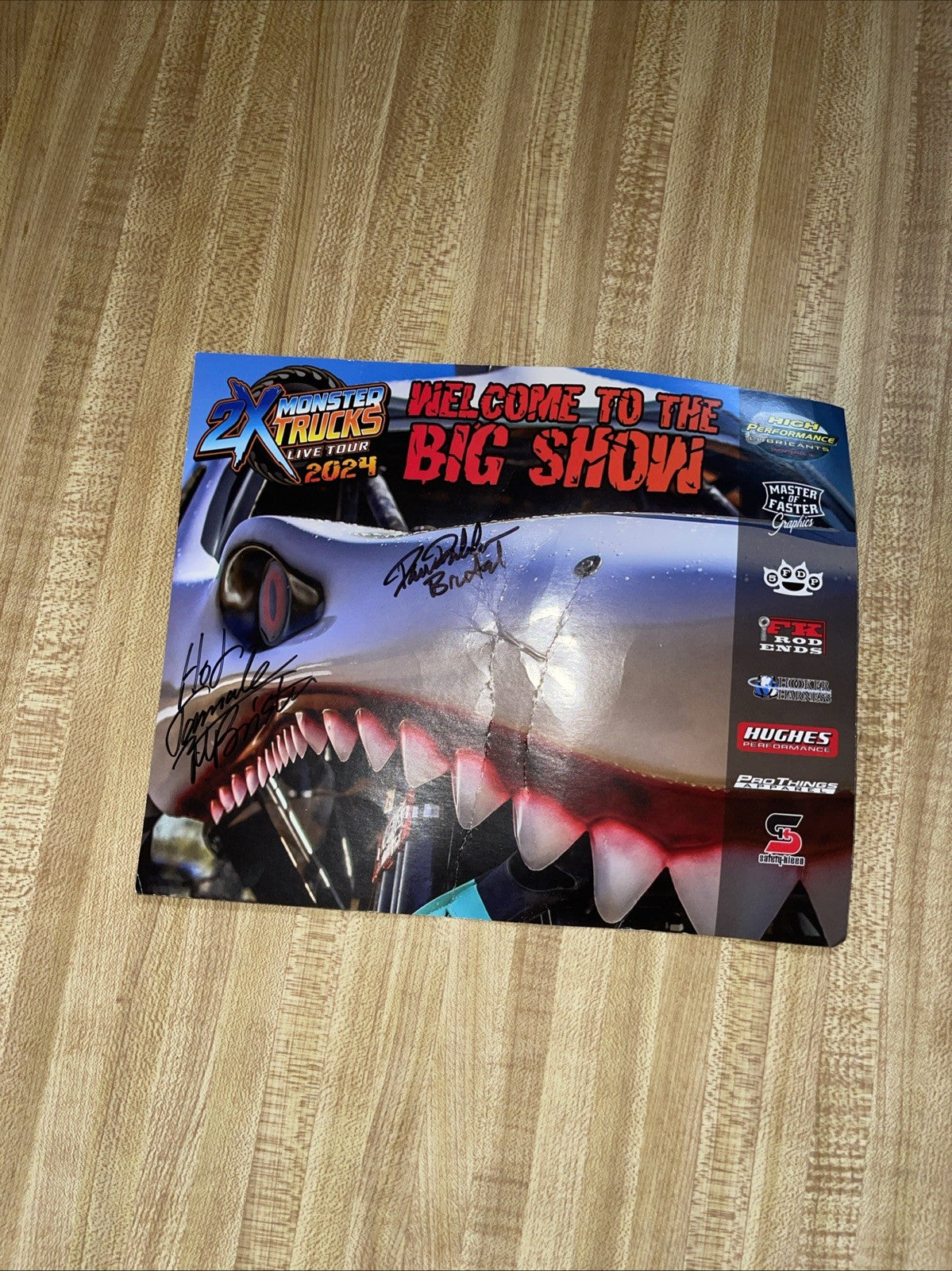 2X Monster Trucks Live Tour 2024 Flyer Autographed 