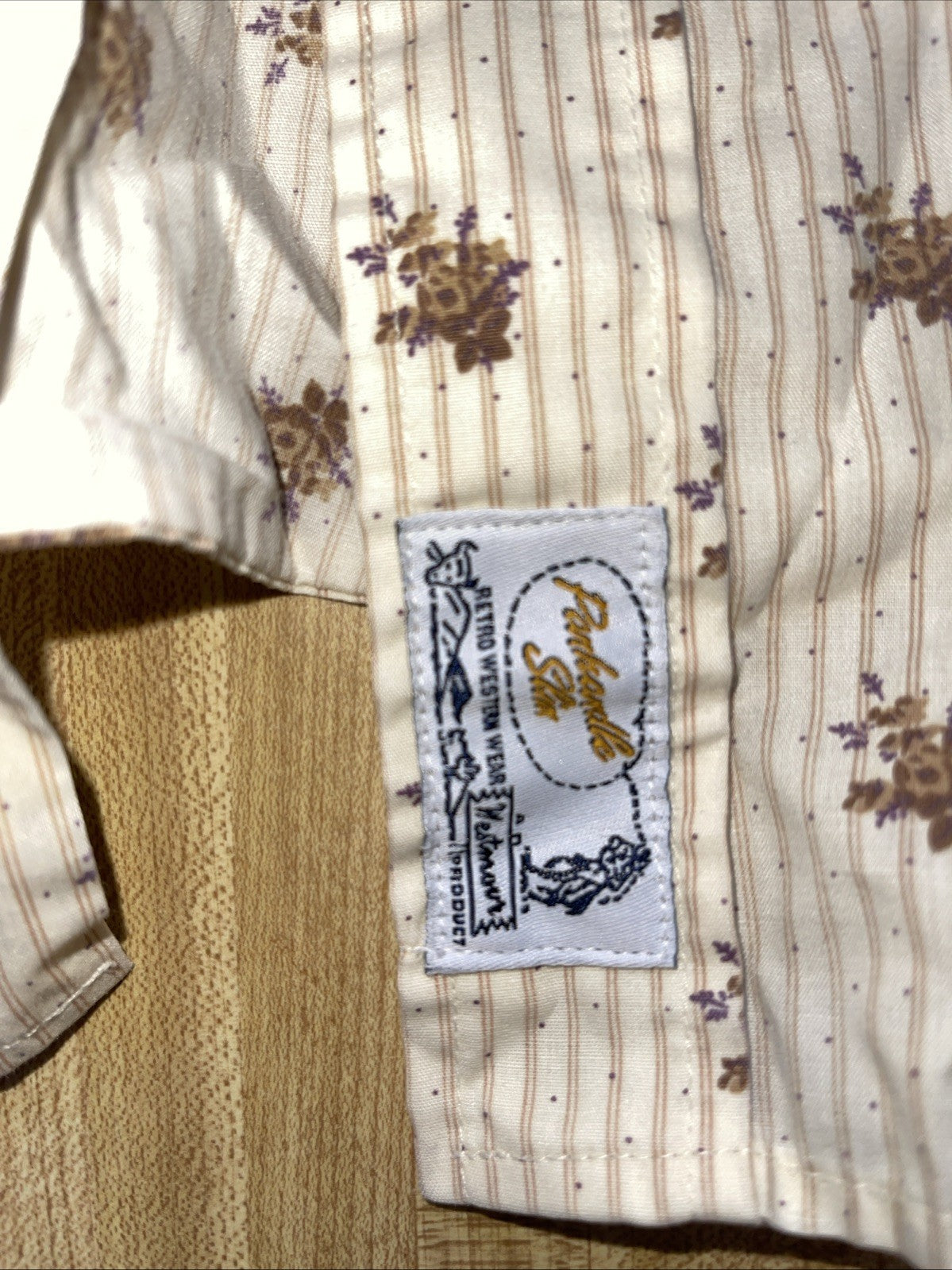 panhandle slim pearl snap shirt large