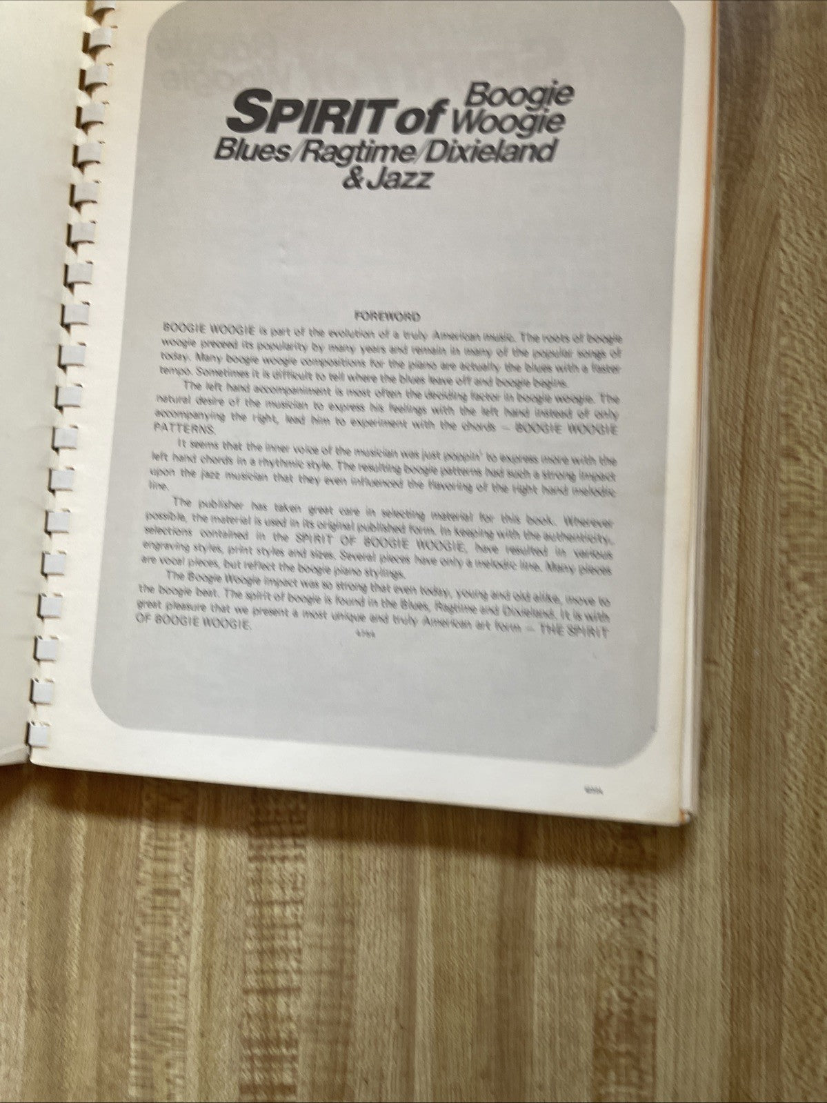 Spirit Of Boogie Woogie Song Book