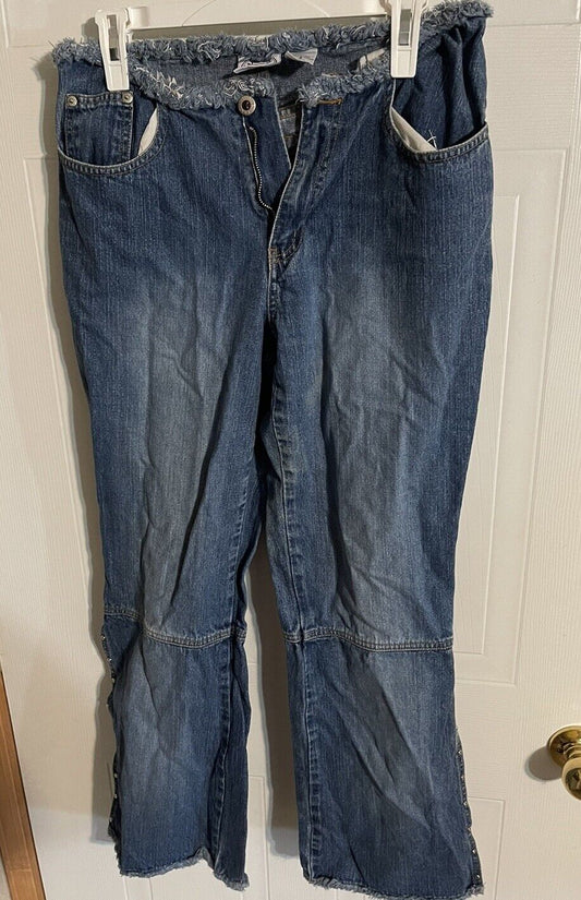 Vintage Carolina Blues Jeans Side Slit Below Knee 8