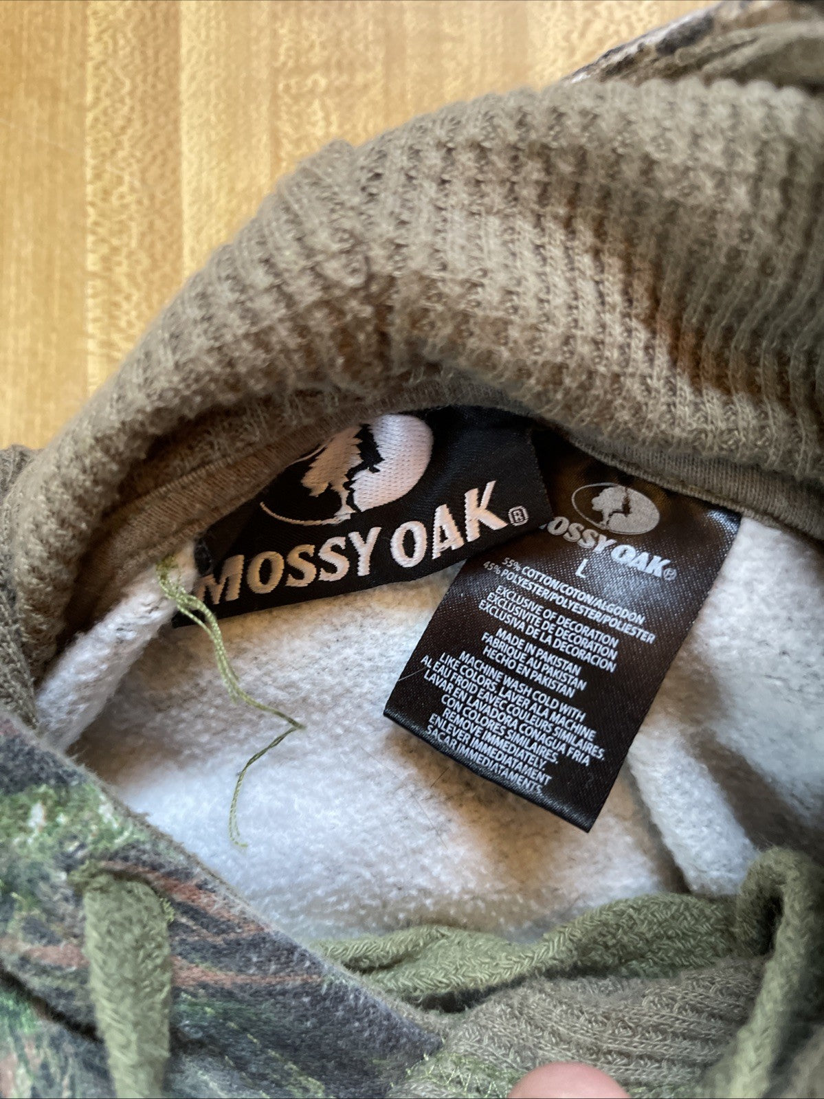 Mossy Oak Woodland Camo Hoodie Large 