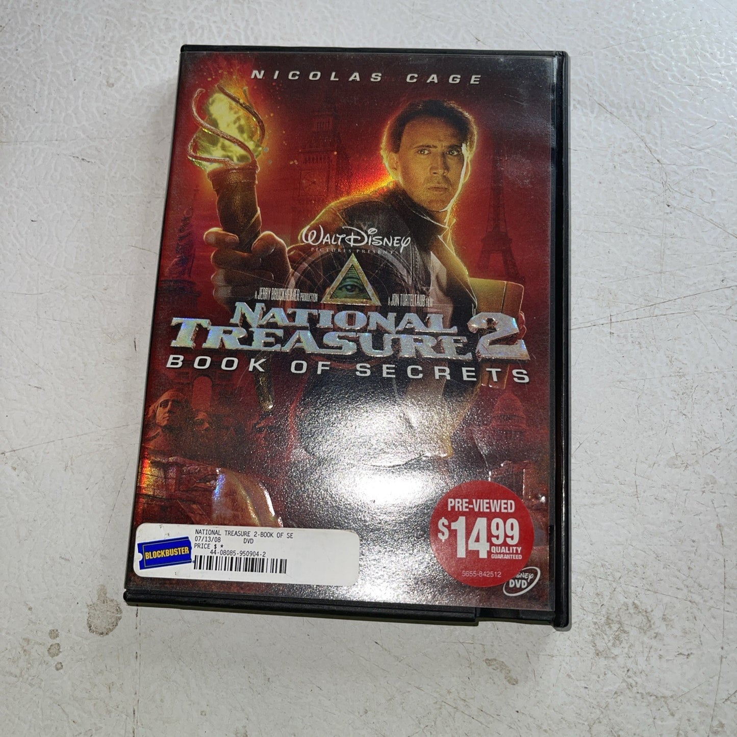National Treasure 2: Book of Secrets (DVD, 2007) In Blockbuster Case