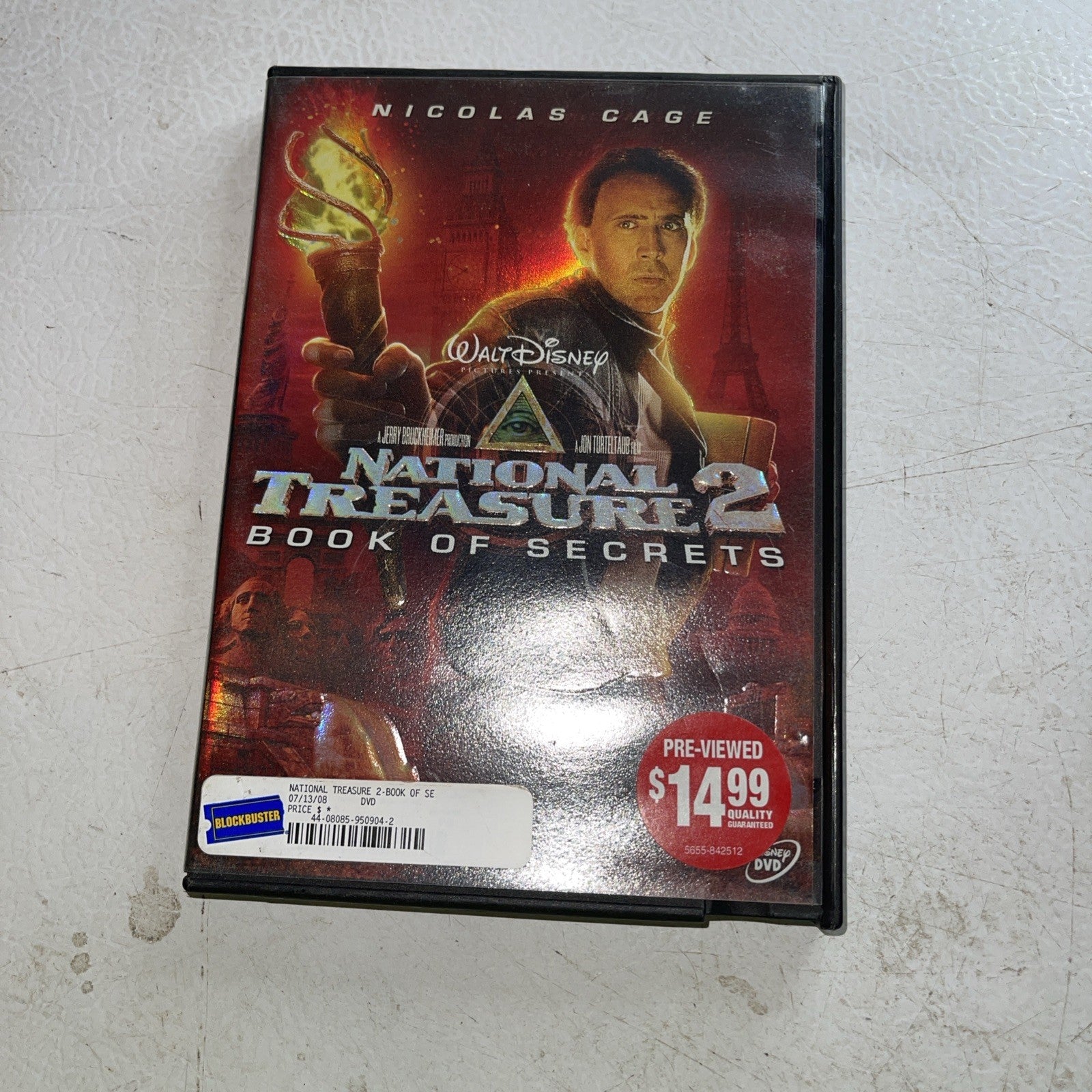 National Treasure 2: Book of Secrets (DVD, 2007) In Blockbuster Case