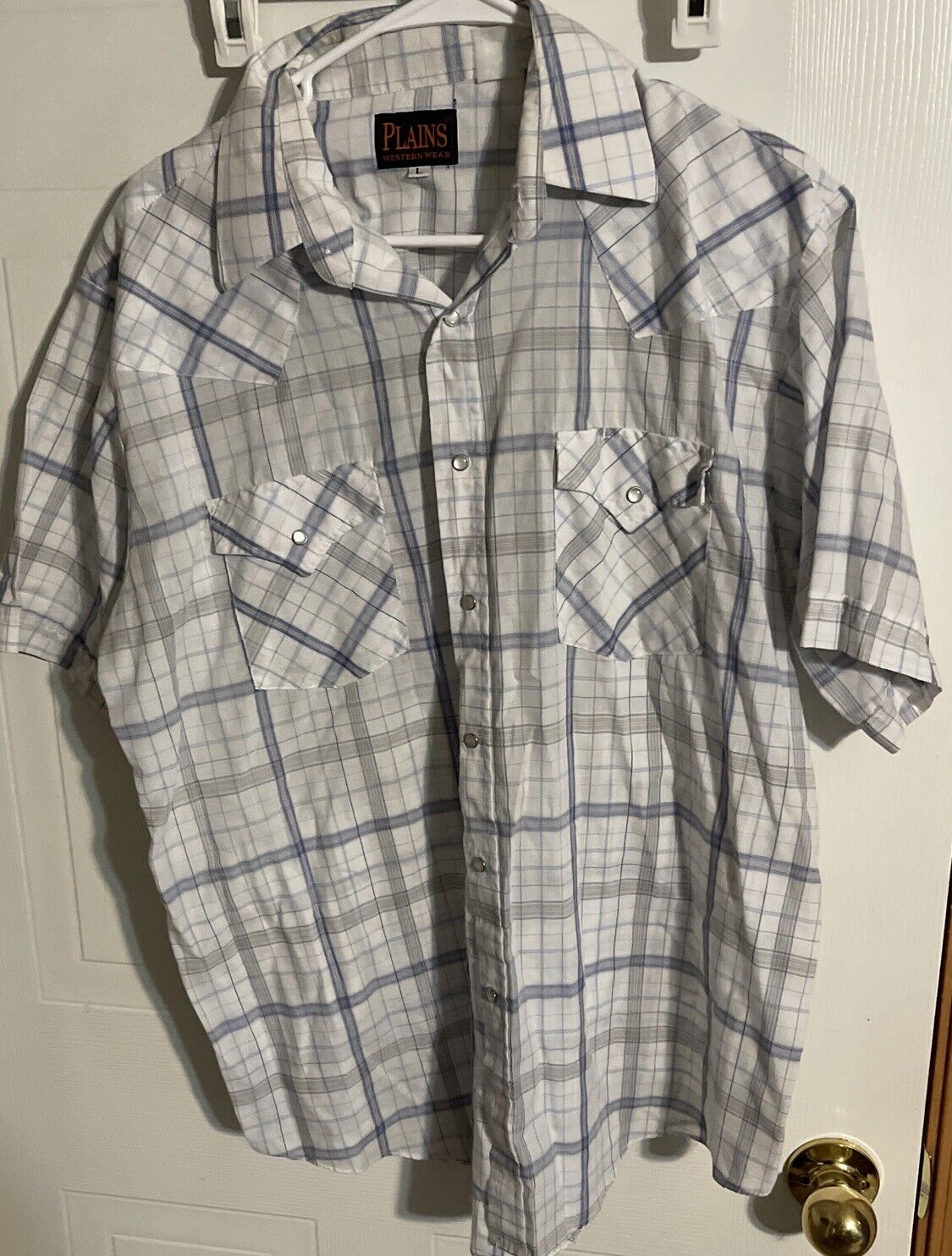 plains western wear pearl snap Large 