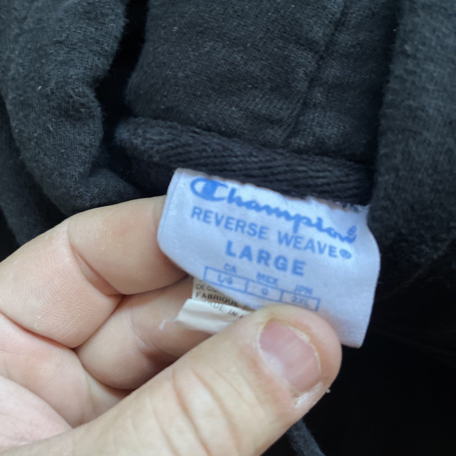 champion reverse weave hoodie Large 