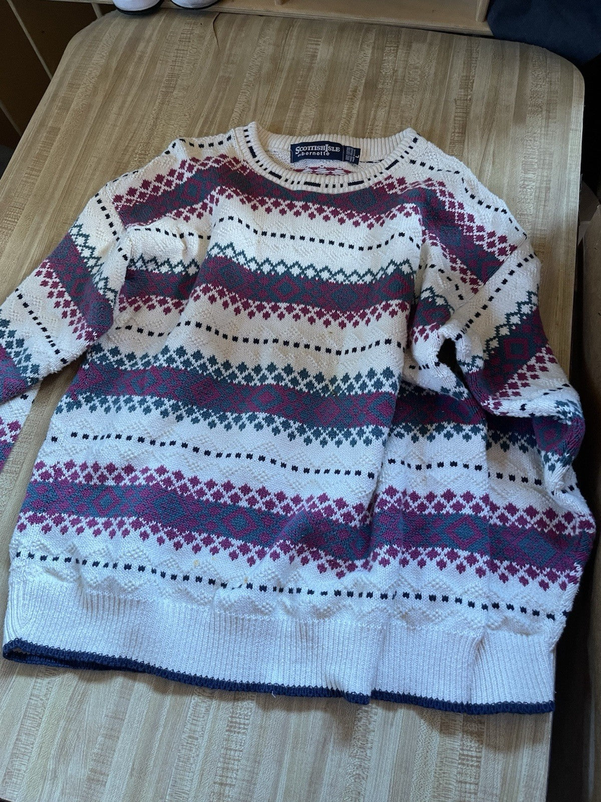 Vintage Scottish Isle Sweater Large 