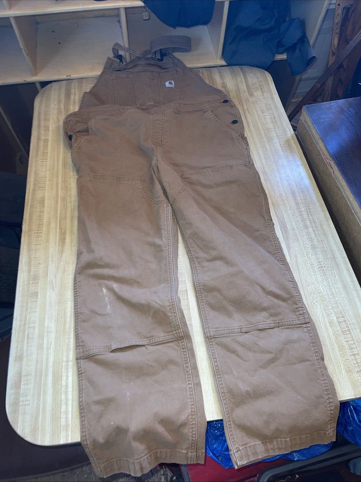 Carhartt Women’s Double Knee Overalls Large 