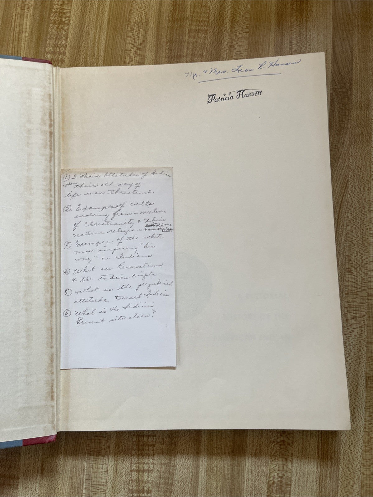 A Pictorial History Of The American Indian Hardcover 