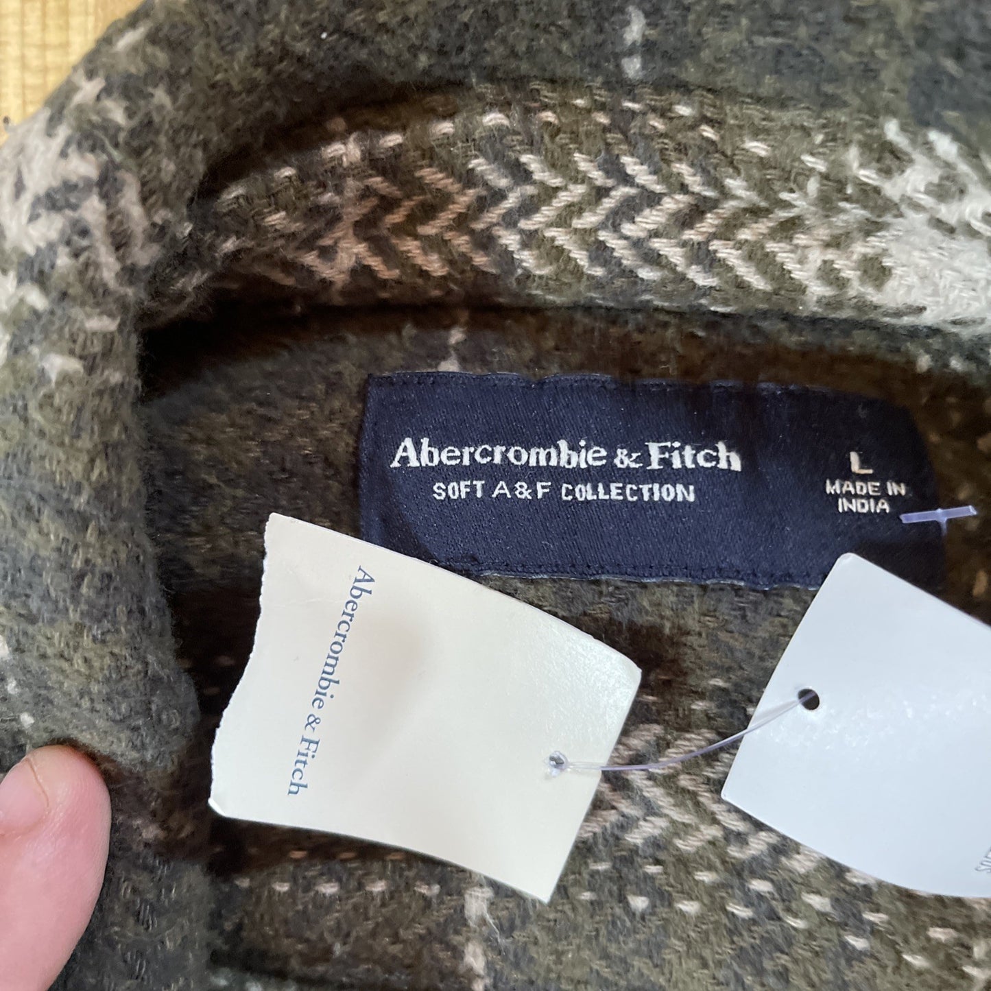 Abercrombie & Fitch Heavy Flannel Shacket Large NWT 