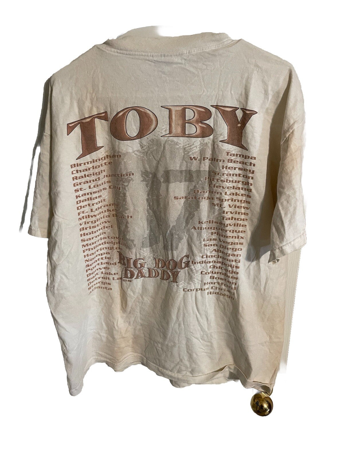 Toby Keith 2007 Big Dog Daddy Tour T Shirt XL Has Stains