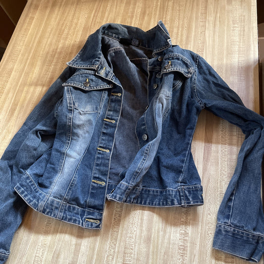 Xhiliration Denim Jacket Medium 