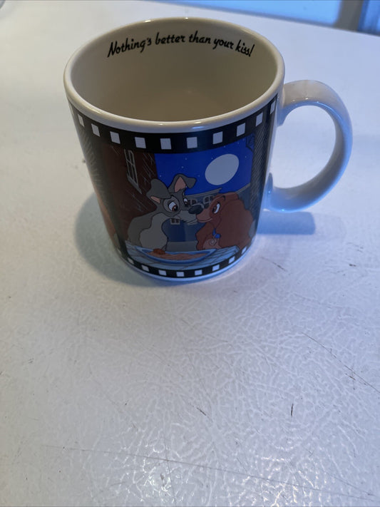 Walt Disney Lady and the Tramp Coffee Mug Cup Applause Vintage 1988