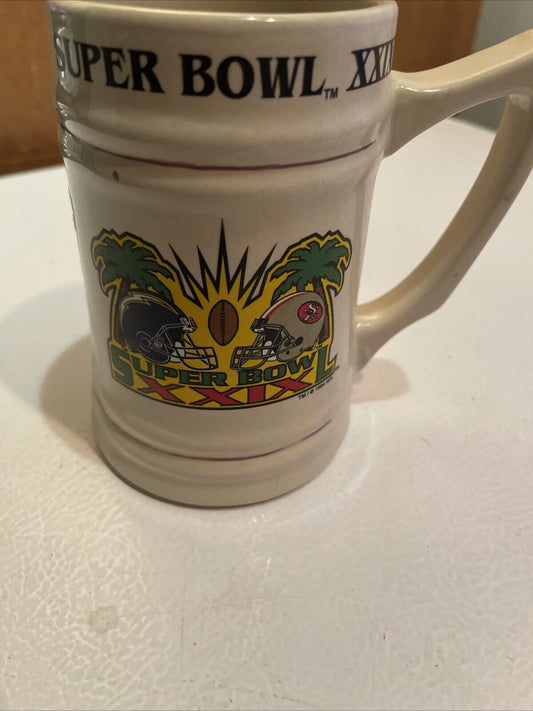 Vintage 1995 Chargers Vs Niners Superbowl Mug Stein