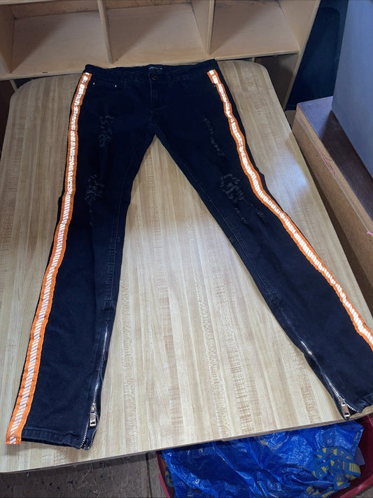 Cooper 9 Jeans 30/31 Distressed Ankle Zip