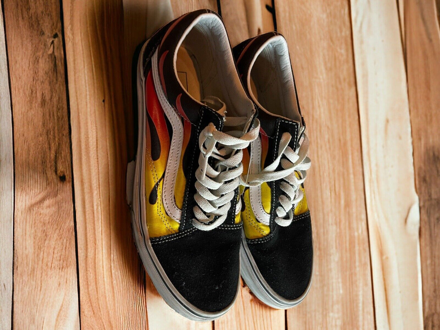Vans Old Skool Off The Wall Flame Shoes 8.5 Men 10 Women