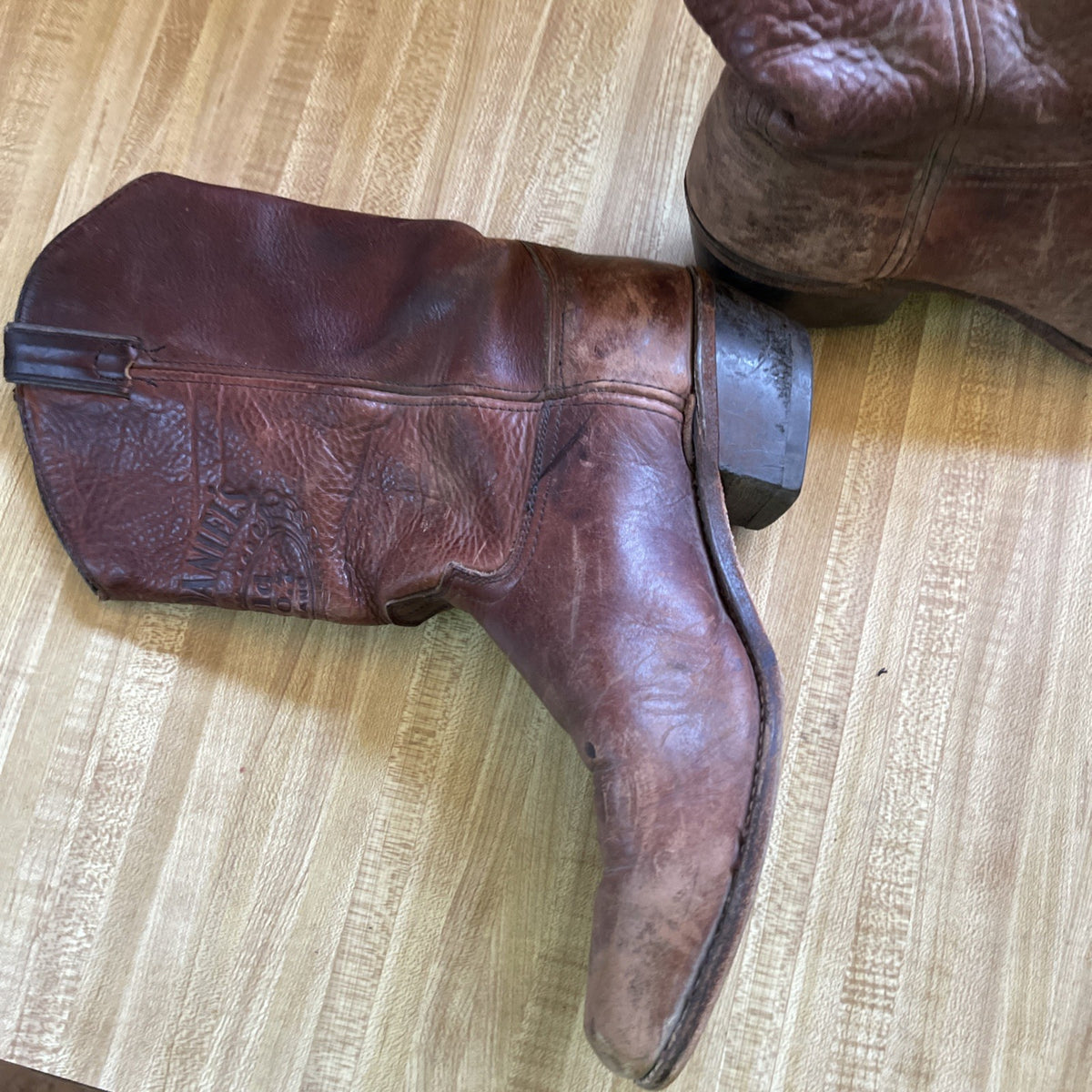 Jack Daniels Boots Old NO. 7  Leather Brown Western Cowboy Boots Men's Size 10