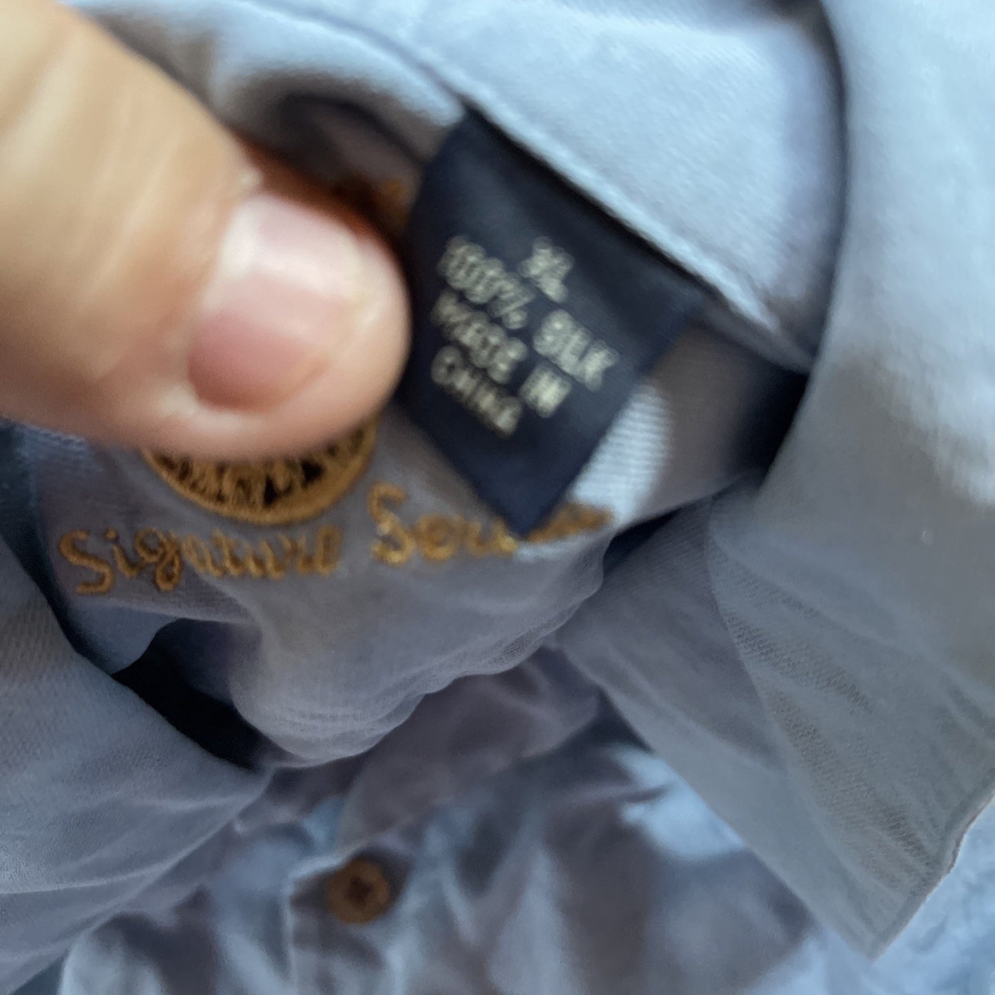 eagle dry goods silk shirt XL