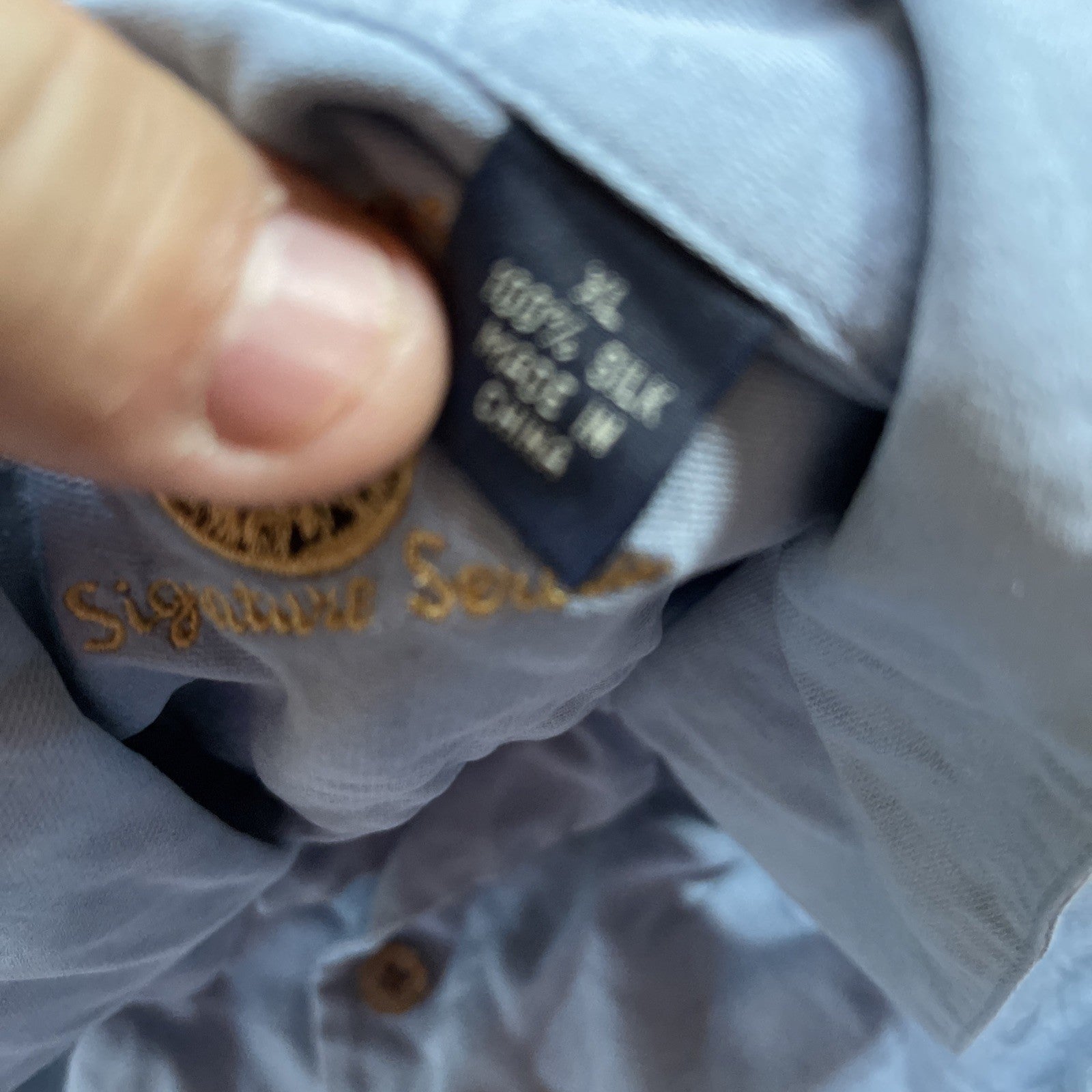 eagle dry goods silk shirt XL