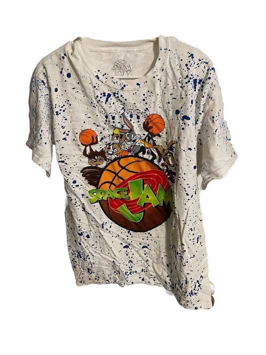 Space Jam Paint Splatter T shirt Large 