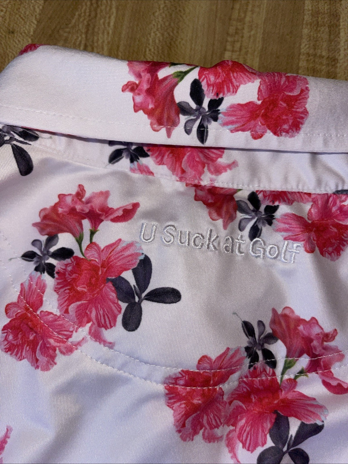 U Suck At Golf Apparel Polo Large 