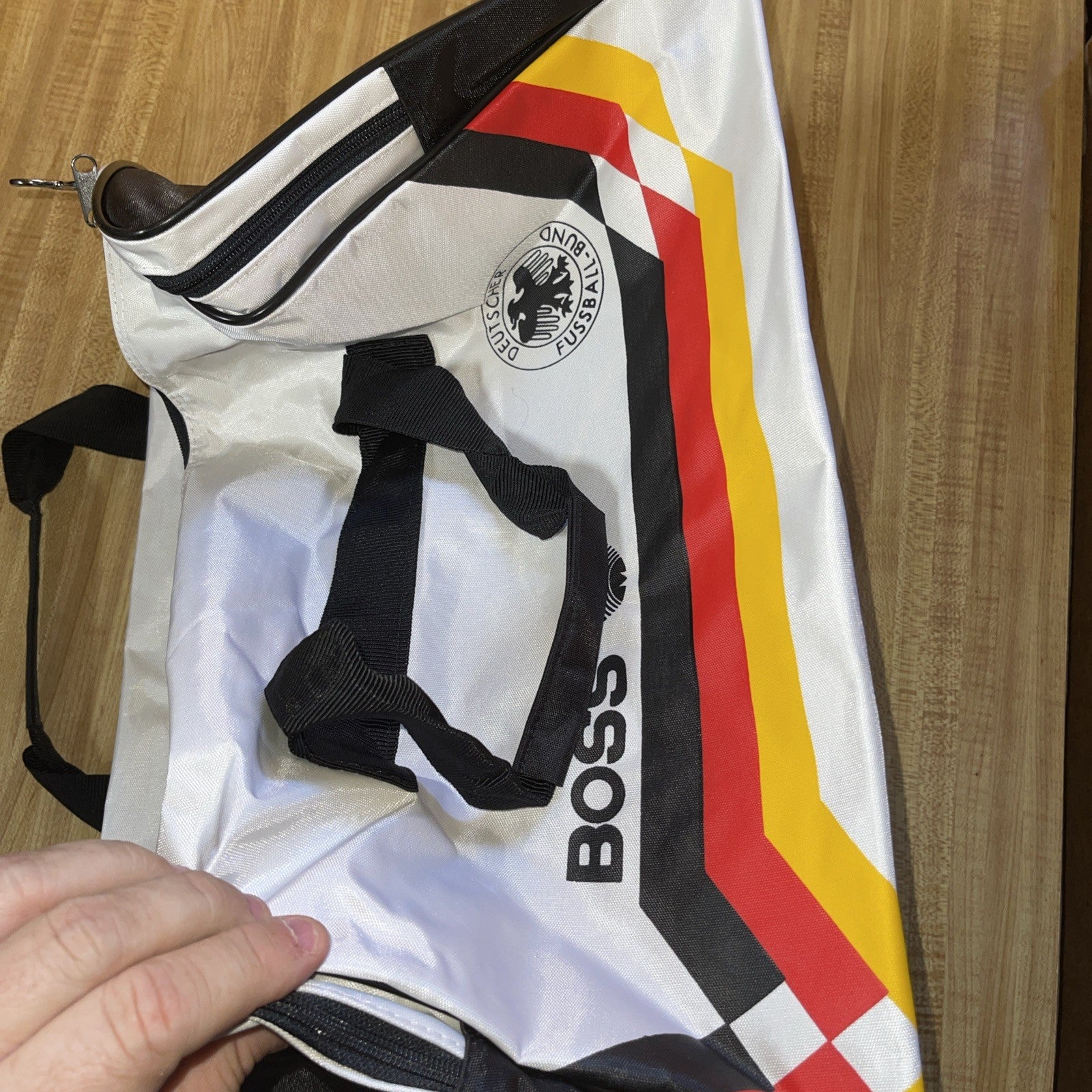 Deadstock Vintage Adidas Deutscher Fussball Bund Duffel Bag 