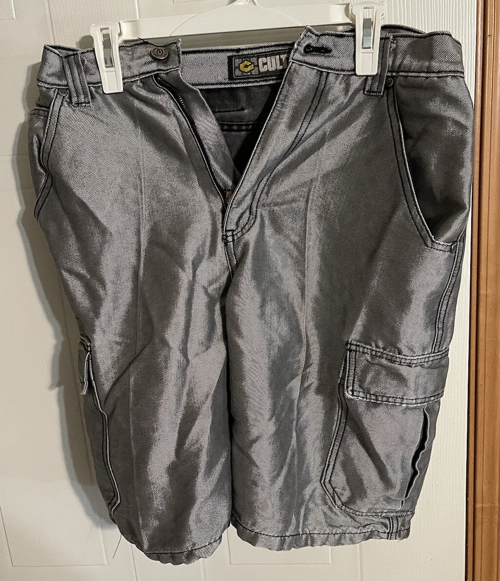 Culture Jeans Cargo Jorts 32 Y2K Hiphop Streetwear Skater