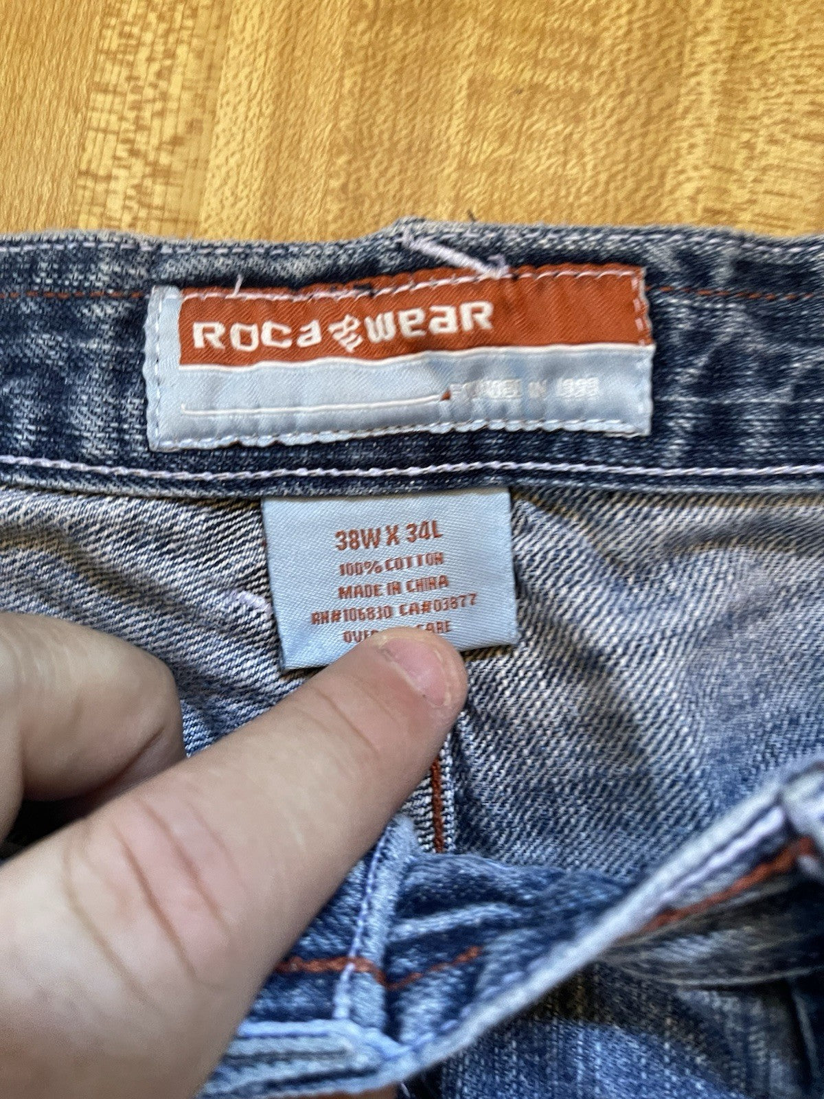 Rocawear Jeans Baggy Wide Leg 38/34 Y2K Hiphop Streetwear 