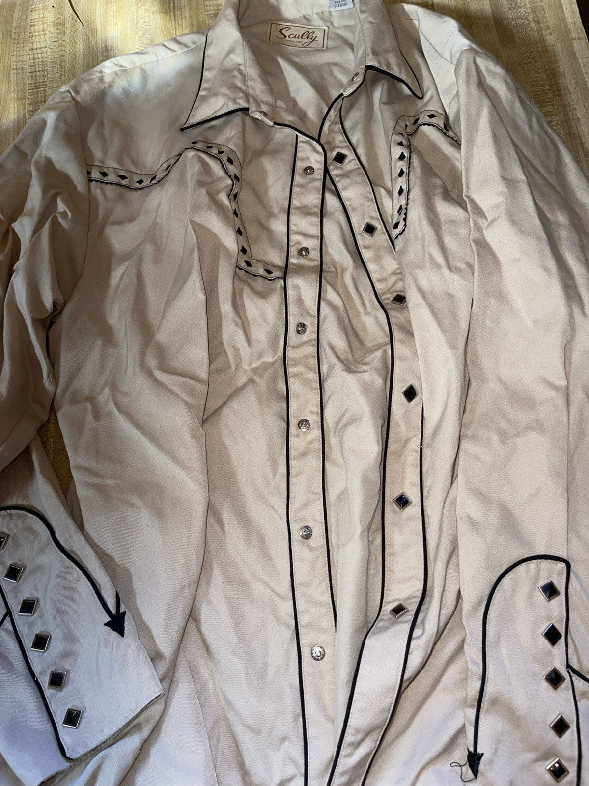 Vintage Scully Pearl Snap Western Shirt Large Gunslinger 