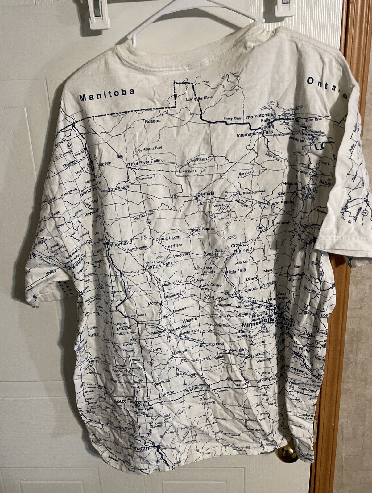 Vintage Tee Jays Minnesota Map T Shirt XL