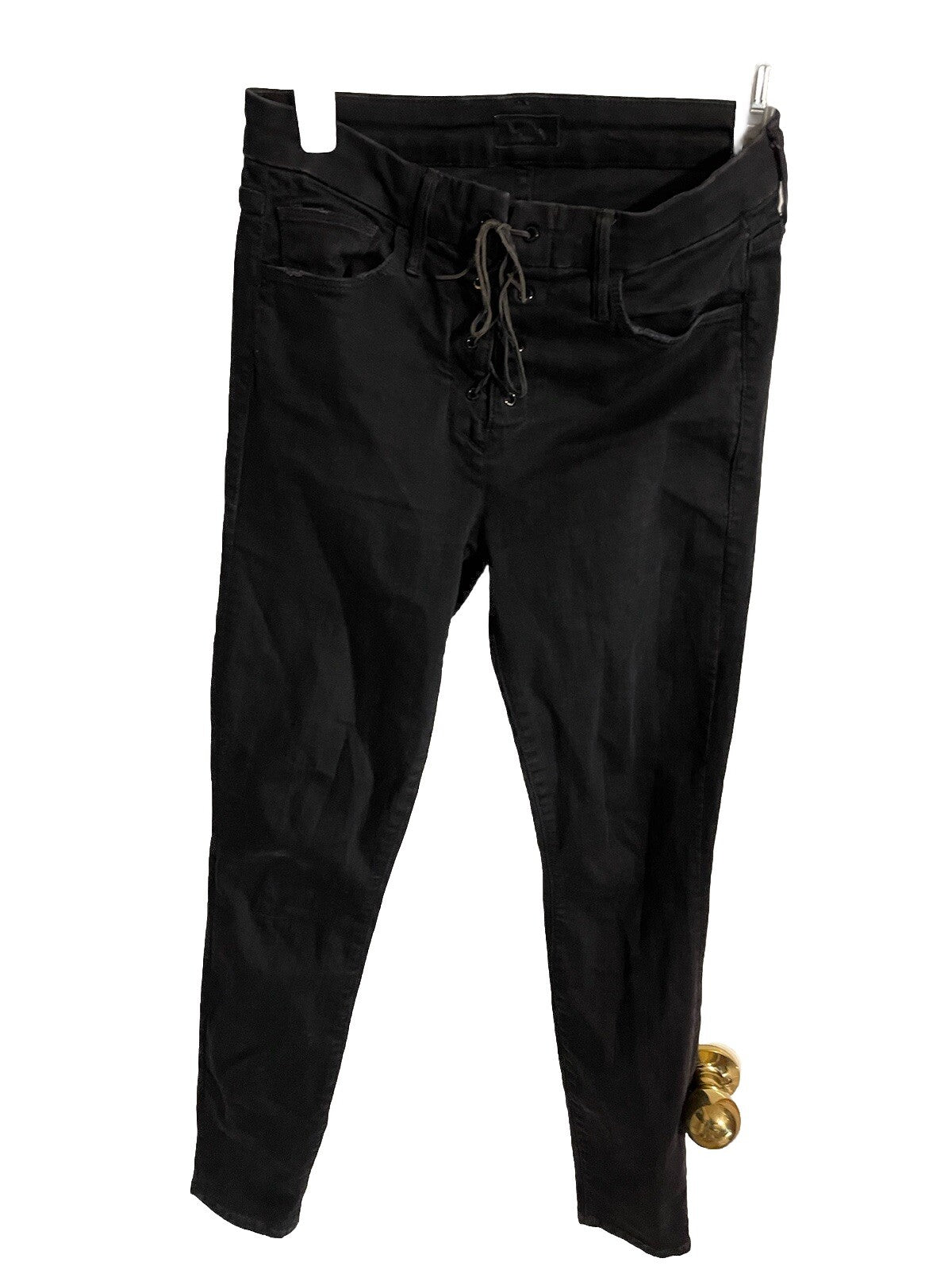 Mother High Waisted Lace Up Looker Ankle Jeans 26