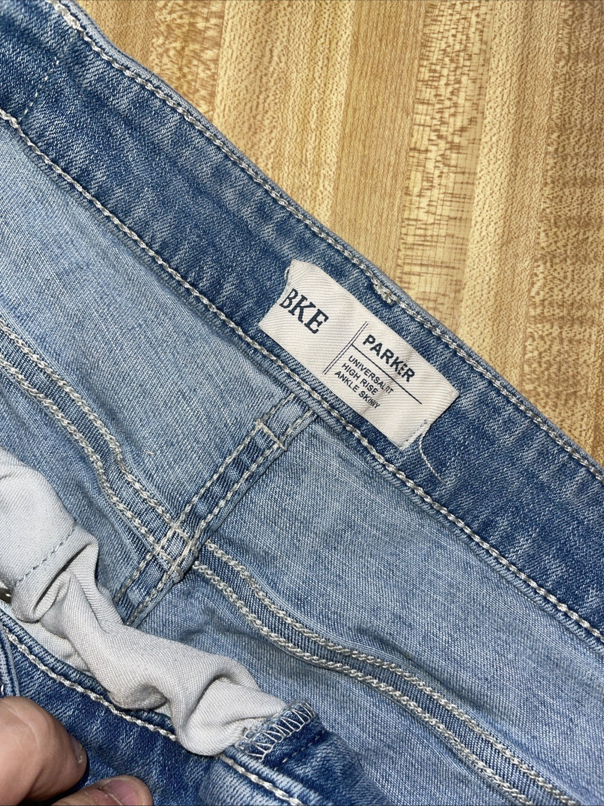 bke parker universal fit high rise Ankle Skinny jeans Distressed 33