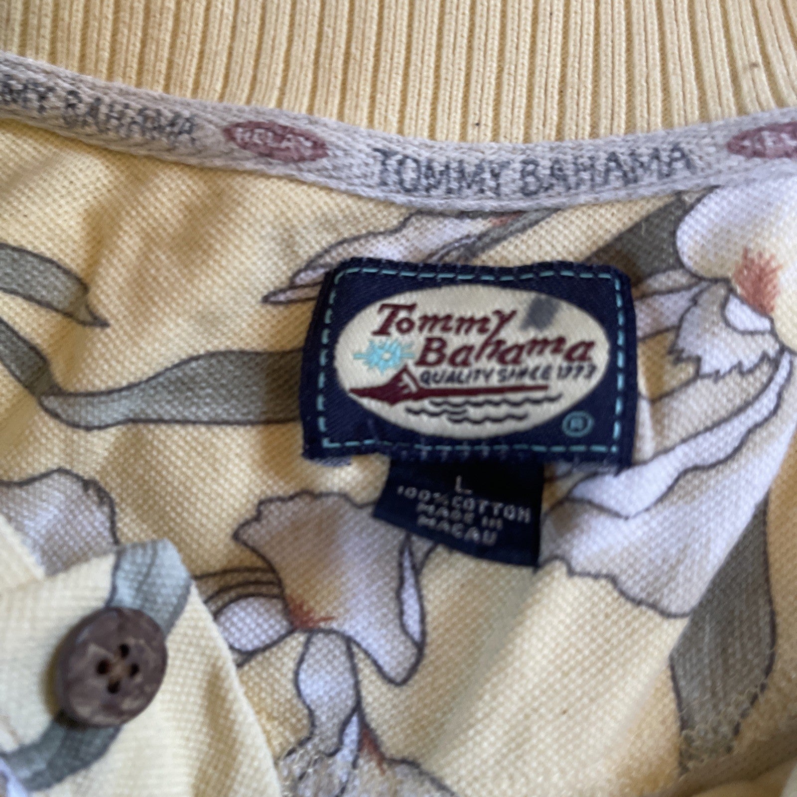 Vintage Tommy Bahama Polo Large 