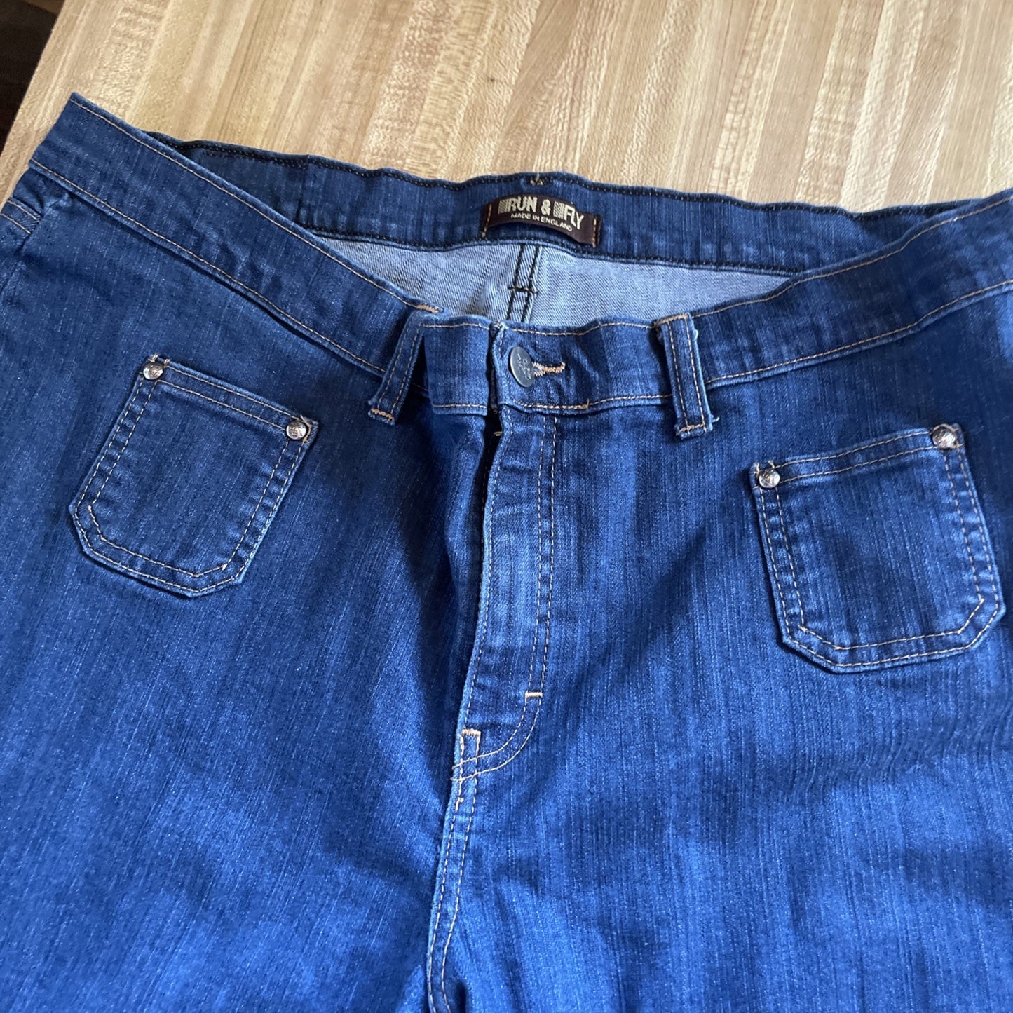 Run & Fly Jeans Wide Leg Baggy 38/27 12 Inch Leg Openings