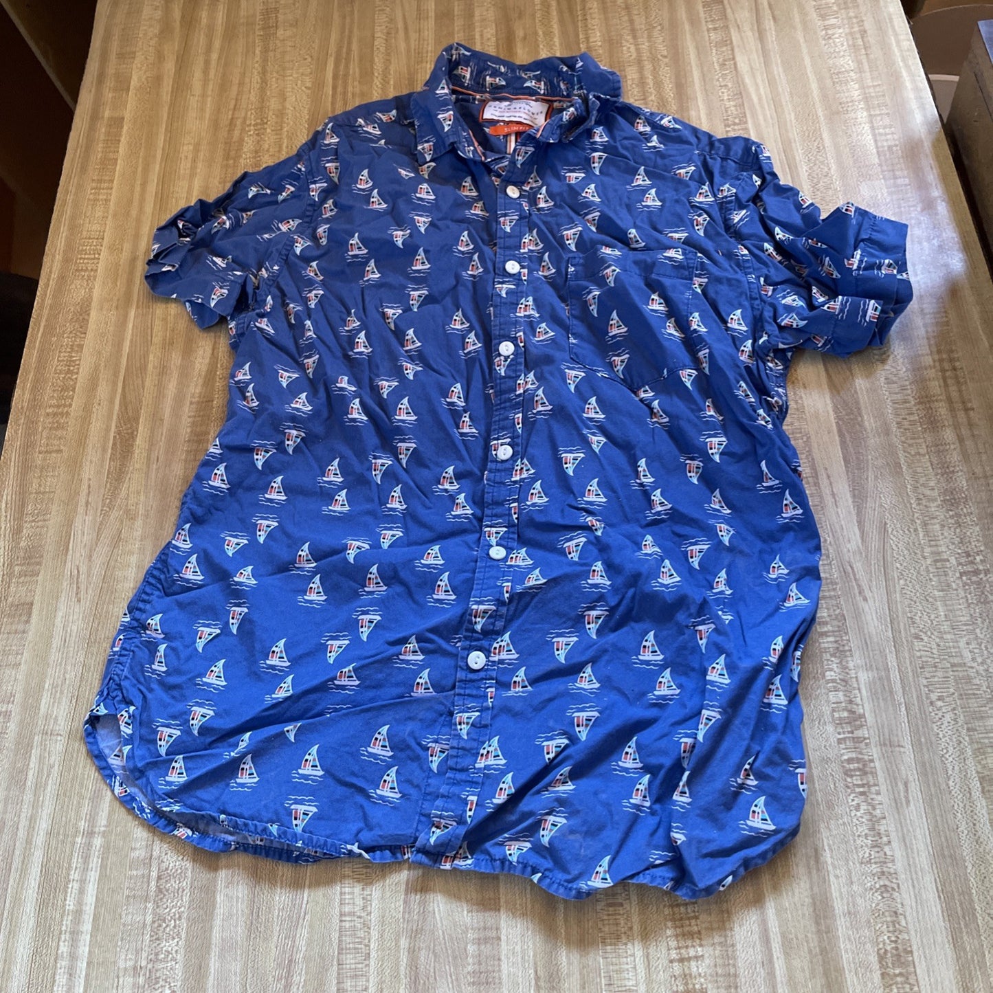 Denim & Flower Shirt Medium 