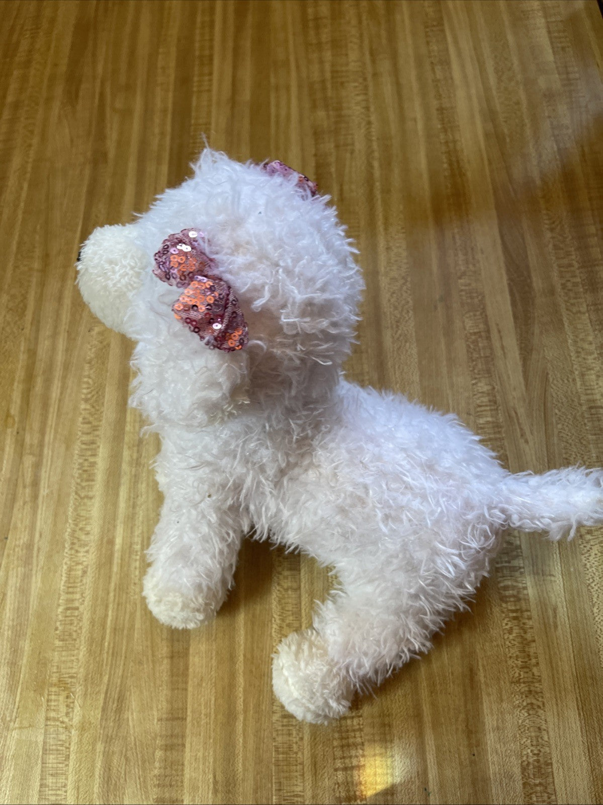 Pink Sky Plush Dog